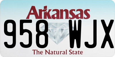 AR license plate 958WJX