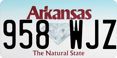 AR license plate 958WJZ