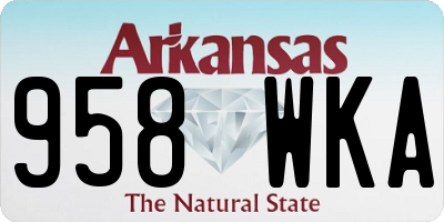 AR license plate 958WKA
