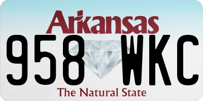 AR license plate 958WKC