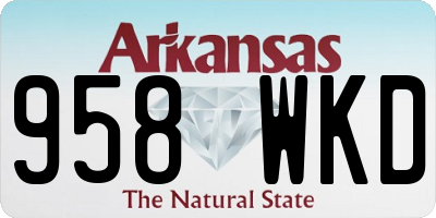 AR license plate 958WKD