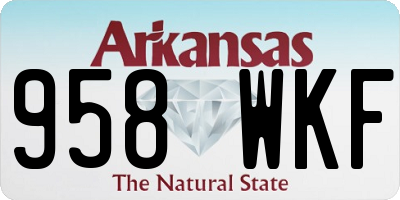 AR license plate 958WKF