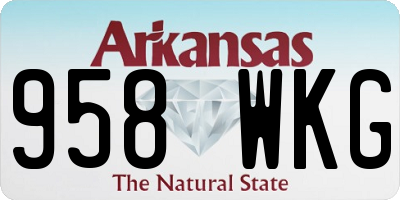 AR license plate 958WKG