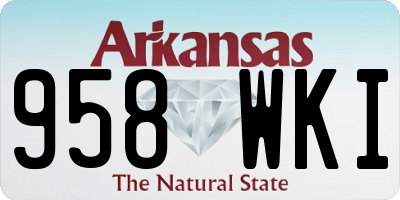 AR license plate 958WKI