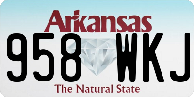 AR license plate 958WKJ
