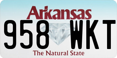 AR license plate 958WKT