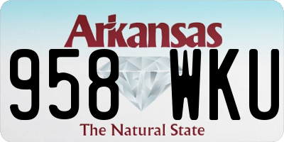 AR license plate 958WKU