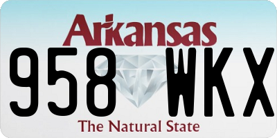 AR license plate 958WKX
