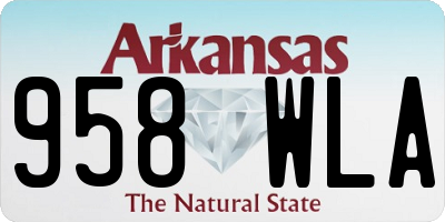 AR license plate 958WLA