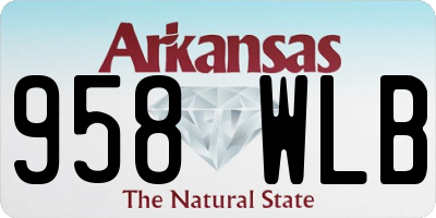 AR license plate 958WLB