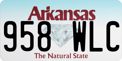 AR license plate 958WLC