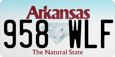 AR license plate 958WLF
