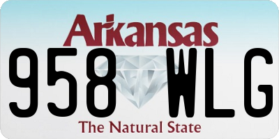 AR license plate 958WLG