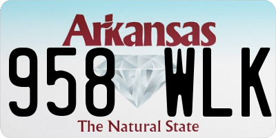 AR license plate 958WLK