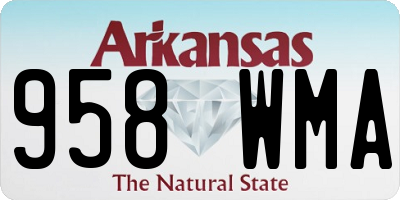 AR license plate 958WMA