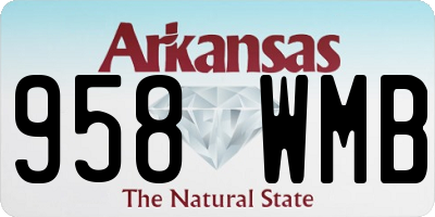 AR license plate 958WMB
