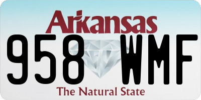AR license plate 958WMF
