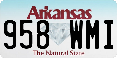 AR license plate 958WMI