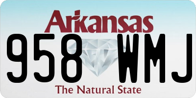 AR license plate 958WMJ