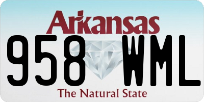 AR license plate 958WML