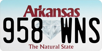 AR license plate 958WNS