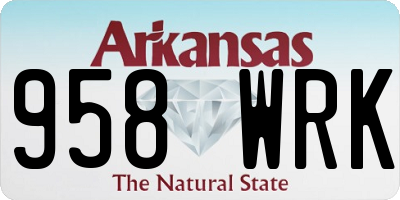 AR license plate 958WRK
