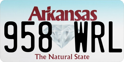 AR license plate 958WRL