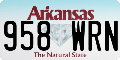 AR license plate 958WRN