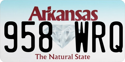 AR license plate 958WRQ