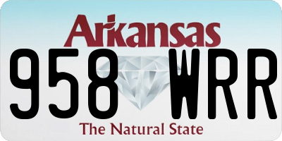 AR license plate 958WRR