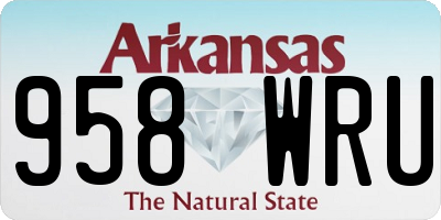 AR license plate 958WRU