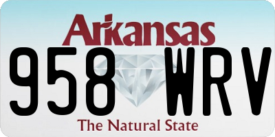AR license plate 958WRV