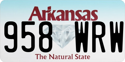 AR license plate 958WRW