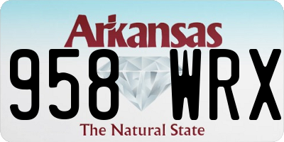 AR license plate 958WRX