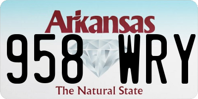 AR license plate 958WRY