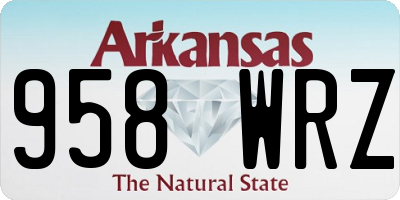 AR license plate 958WRZ