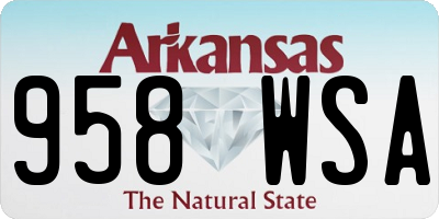 AR license plate 958WSA