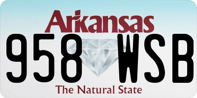 AR license plate 958WSB