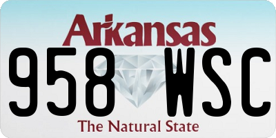 AR license plate 958WSC