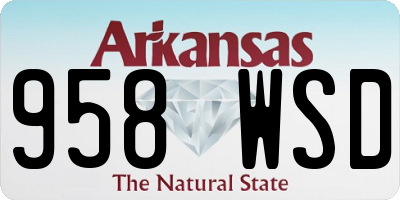 AR license plate 958WSD