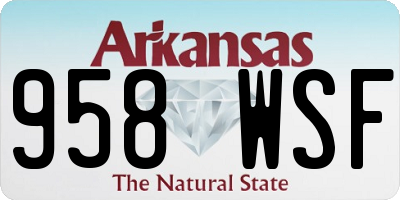 AR license plate 958WSF