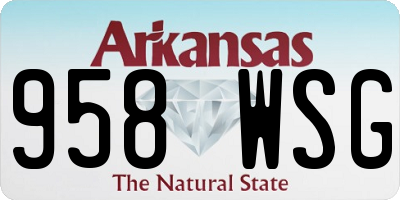 AR license plate 958WSG
