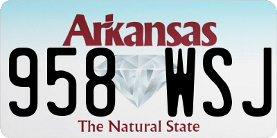 AR license plate 958WSJ