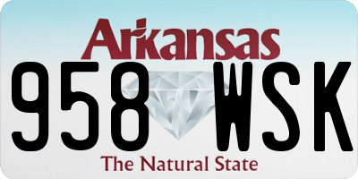 AR license plate 958WSK