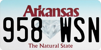 AR license plate 958WSN