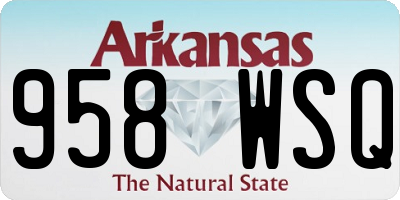 AR license plate 958WSQ
