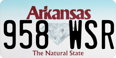 AR license plate 958WSR