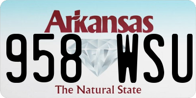 AR license plate 958WSU