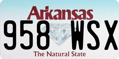 AR license plate 958WSX