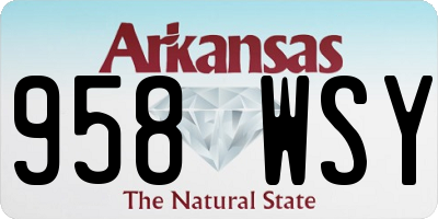 AR license plate 958WSY